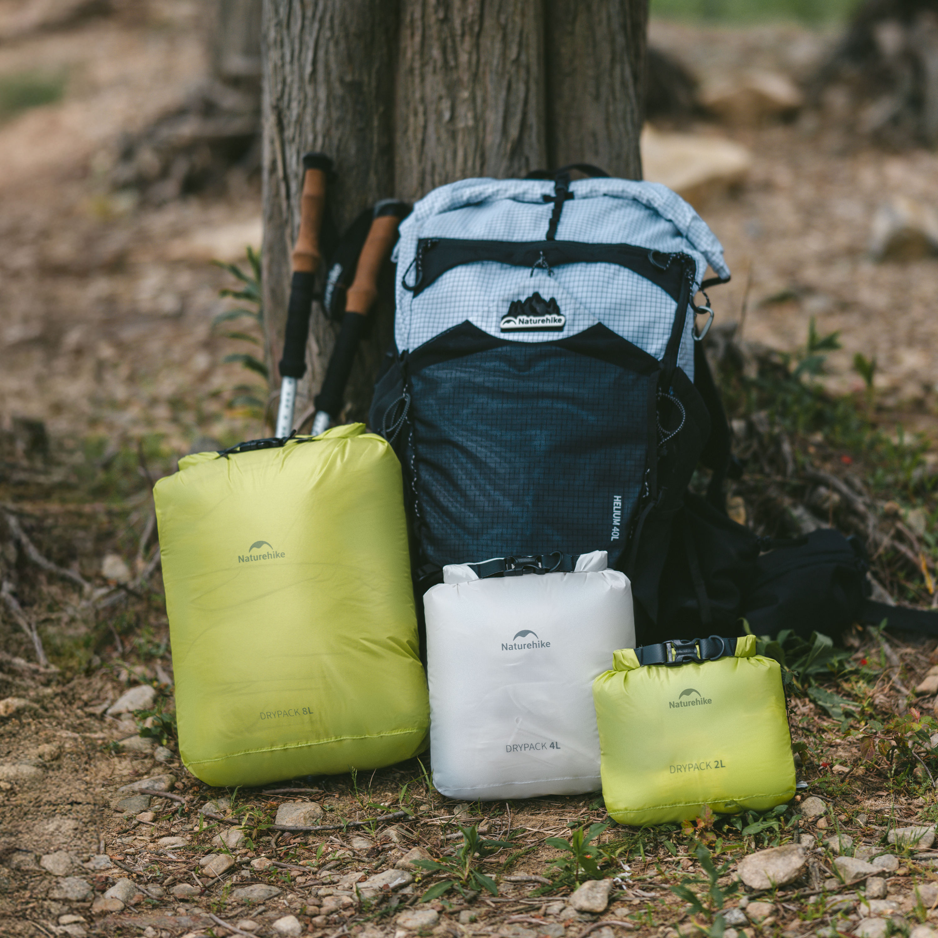 Naturehike ultralehký vodotěsný vak s kompresí 4l - bílý